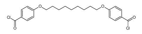 4-[9-(4-carbonochloridoylphenoxy)nonoxy]benzoyl chloride Structure