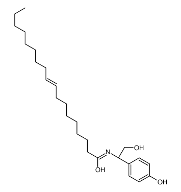 N-[(1R)-2-hydroxy-1-(4-hydroxyphenyl)ethyl]octadec-9-enamide结构式