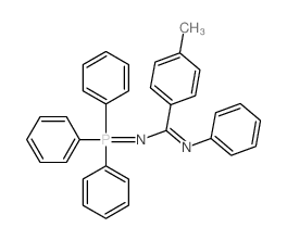 4-methyl-N-phenyl-N-triphenylphosphoranylidene-benzenecarboximidamide Structure