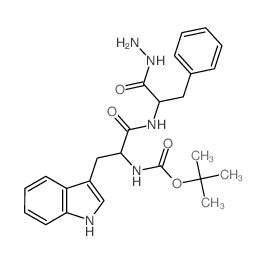 tert-butyl N-[1-[[1-(hydrazinecarbonyl)-2-phenyl-ethyl]carbamoyl]-2-(1H-indol-3-yl)ethyl]carbamate Structure