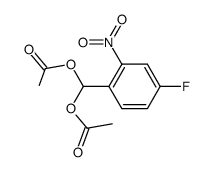 1-(4-Fluoro-2-nitrophenyl)methanediol 1,1-diacetate structure