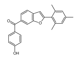 (4-hydroxyphenyl)-[2-(2,4,6-trimethylphenyl)-1-benzofuran-6-yl]methanone Structure