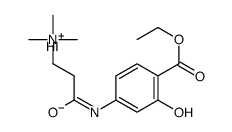 2-[(4-ethoxycarbonyl-3-hydroxy-phenyl)carbamoyl]ethyl-trimethyl-azanium iodide结构式