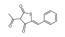 3-acetyl-5-benzylidenethiolane-2,4-dione Structure
