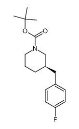 (3R)-tert-butyl 3-(4-fluorobenzyl)piperidine-1-carboxylate结构式