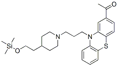 1-[10-[3-[4-[2-[(Trimethylsilyl)oxy]ethyl]-1-piperidinyl]propyl]-10H-phenothiazin-2-yl]ethanone结构式