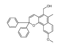 (9-methoxy-6-methyl-2,2-diphenylbenzo[h]chromen-5-yl)methanol结构式