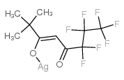 (6,6,7,7,8,8,8-七氟-2,2-二甲基-3,5-辛二酮)银结构式