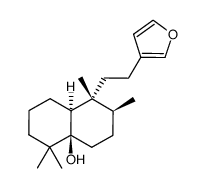 (1R,4aβ,8aα)-1-[2-(3-Furyl)ethyl]-1,2β,5,5-tetramethyldecalin-4a-ol结构式