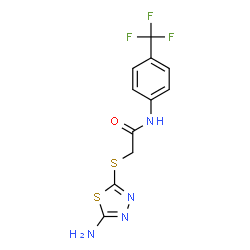 2-[(5-AMINO-1,3,4-THIADIAZOL-2-YL)SULFANYL]-N-[4-(TRIFLUOROMETHYL)PHENYL]ACETAMIDE structure