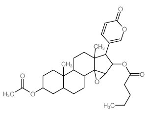Bufa-20,22-dienolide,3-(acetyloxy)-14,15-epoxy-16-[(1-oxopentyl)oxy]-, (3b,5b,15b,16b)- (9CI) Structure