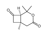 (1R,6R)-(+)-2,2,6-trimethyl-3-oxabicyclo[4.2.0]octane-4,8-dione结构式