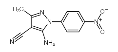 5-氨基-4-氰基-3-甲基-1-(4-硝基苯基)吡唑结构式
