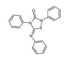 2,4-diphenyl-5-phenylimino-1,2,4-thiadiazolidin-3-one结构式