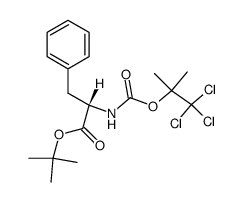 tert-butyl (((1,1,1-trichloro-2-methylpropan-2-yl)oxy)carbonyl)-L-phenylalaninate Structure