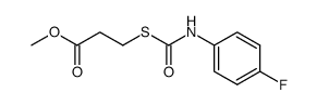 methyl 3-(((4-fluorophenyl)carbamoyl)thio)propanoate结构式