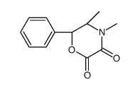 (5S,6R)-4,5-dimethyl-6-phenylmorpholine-2,3-dione结构式