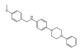 N-[(4-methoxyphenyl)methyl]-4-(4-phenylpiperazin-1-yl)aniline Structure
