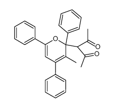 3-(3-methyl-2,4,6-triphenyl-2H-pyran-2-yl)pentane-2,4-dione结构式
