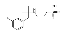 3-[[1-(3-iodophenyl)-2-methylpropan-2-yl]amino]propane-1-sulfonic acid结构式
