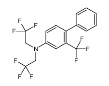 4-phenyl-N,N-bis(2,2,2-trifluoroethyl)-3-(trifluoromethyl)aniline结构式