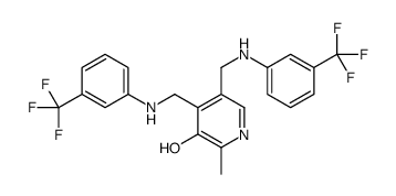 2-methyl-4,5-bis[[3-(trifluoromethyl)anilino]methyl]pyridin-3-ol结构式