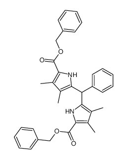 dibenzyl meso-phenyl-3,3',4,4'-tetramethyl-pyrromethane-5,5'-dicarboxylate Structure