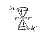 bis[η5-(trimethylsilyl)cyclopentadienyl]difluorotitanium Structure