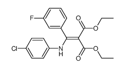 2-[(4-Chloro-phenylamino)-(3-fluoro-phenyl)-methylene]-malonic acid diethyl ester Structure