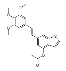 4-acetyloxy-6-[(E)-2-(3,4,5-trimethoxyphenyl)ethenyl]benzo[b]thiophene Structure
