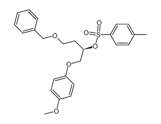 Toluene-4-sulfonic acid (R)-3-benzyloxy-1-(4-methoxy-phenoxymethyl)-propyl ester Structure