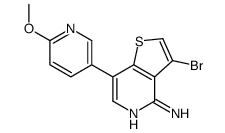 3-bromo-7-(6-methoxypyridin-3-yl)thieno[3,2-c]pyridin-4-amine结构式