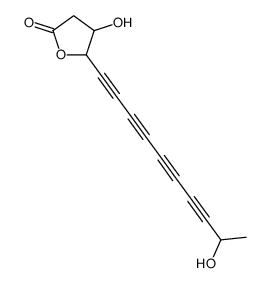 2(3H)-Furanone, dihydro-4-hydroxy-5-(9-hydroxy-1,3,5,7-decatetraynyl)-结构式