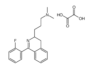 3-[1-(2-fluorophenyl)-3,4-dihydroisoquinolin-3-yl]-N,N-dimethylpropan-1-amine,oxalic acid Structure