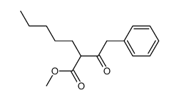 1-Phenyl-3-carbomethoxy-2-octanone结构式