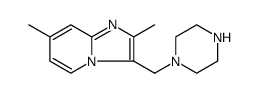 Imidazo[1,2-a]pyridine, 2,7-dimethyl-3-(1-piperazinylmethyl)结构式