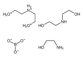 bis[bis(2-hydroxyethyl)ammonium] (2-hydroxyethyl)ammonium orthoborate structure