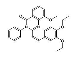 4(3H)-Quinazolinone,2-(3,4-diethoxystyryl)-8-methoxy-3-phenyl- (6CI) structure