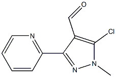 5-chloro-1-methyl-3-(2-pyridinyl)-1H-Pyrazole-4-carboxaldehyde Structure
