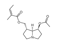 ((1S,7S,7aS)-7-acetoxyhexahydro-1H-pyrrolizin-1-yl)methyl (Z)-2-methylbut-2-enoate结构式