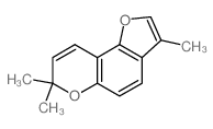 3,7,7-trimethylfuro[2,3-f]chromene Structure