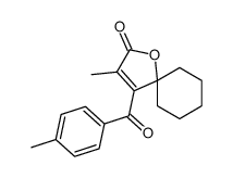 1-Oxaspiro(4.5)dec-3-en-2-one, 3-methyl-4-(4-methylbenzoyl)-结构式