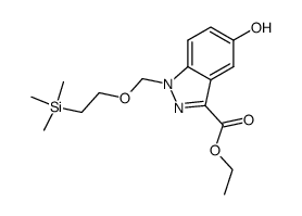 5-hydroxy-1-(2-trimethylsilanylethoxymethyl)-1H-indazole-3-carboxylic acid ethyl ester Structure