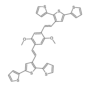 (E,E)-1,4-bis[2-(2,2':5',2''-terthiophen-3'-yl)ethenyl]-2,5-dimethoxybenzene Structure