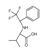 (2S)-3-methyl-2-[[(1R)-2,2,2-trifluoro-1-phenylethyl]amino]butanoic acid Structure
