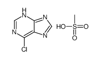 6-chloro-7H-purine,methanesulfonic acid结构式