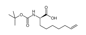 (2R)-2-{[(叔丁氧基)羰基]氨基}壬-8-烯酸结构式
