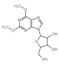 2-(2,6-dimethoxypurin-9-yl)-5-(hydroxymethyl)oxolane-3,4-diol Structure