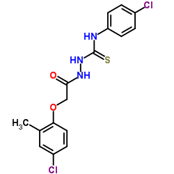 2-[(4-Chloro-2-methylphenoxy)acetyl]-N-(4-chlorophenyl)hydrazinecarbothioamide Structure