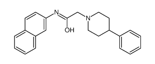 N-naphthalen-2-yl-2-(4-phenylpiperidin-1-yl)acetamide结构式